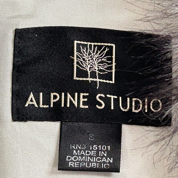 Alpine Studio Faux Fur Hooded Snowflake Jacket Sz S - Picture 5 of 11